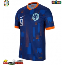 Camisa de Futebol Holanda Wout Weghorst #9 Equipamento Secundário Europeu 2024 Manga Curta